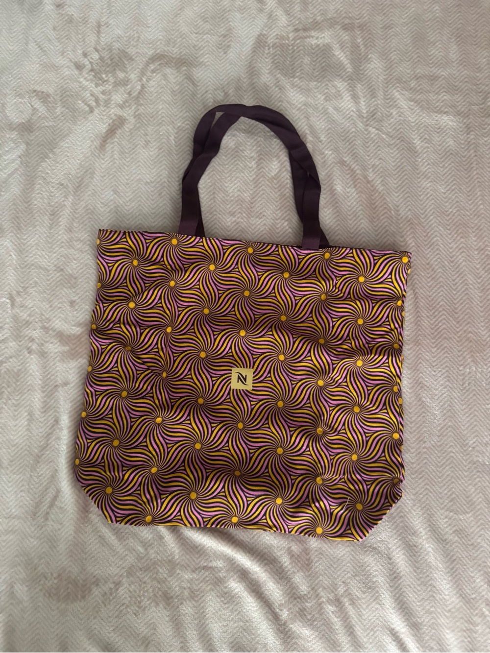 NET Nespresso Pink, Purple & Yellow Swirl Tote